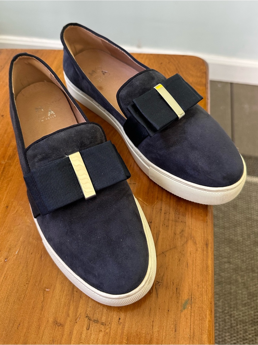 MODA IN PELLE Tux Navy Blue Suede US 8